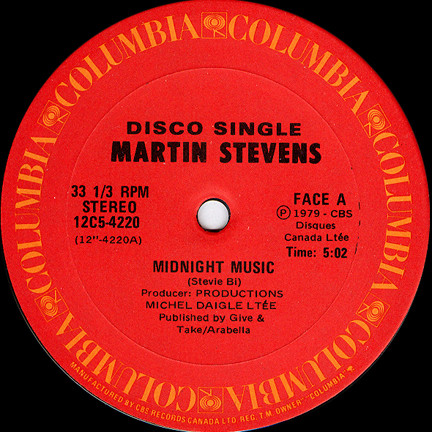 Martin Stevens - Midnight Music | Columbia (12C5-4220) - main