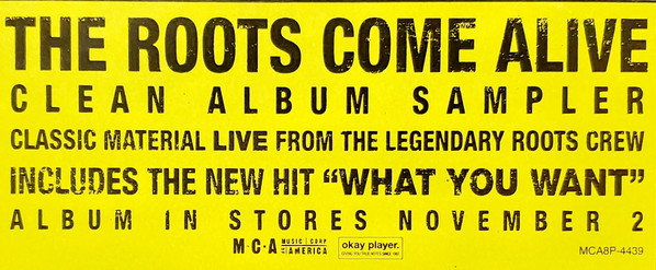 The Roots - Come Alive (Clean Album Sampler) | MCA Records (MCA8P-4439) - 3 The Roots - Come Alive (Clean Album Sampler) | MCA Records (MCA8P-4439) - 3