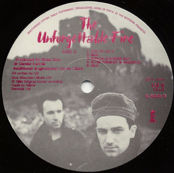 U2 - The Unforgettable Fire | Island Records (U25) - 4 U2 - The Unforgettable Fire | Island Records (U25) - 4