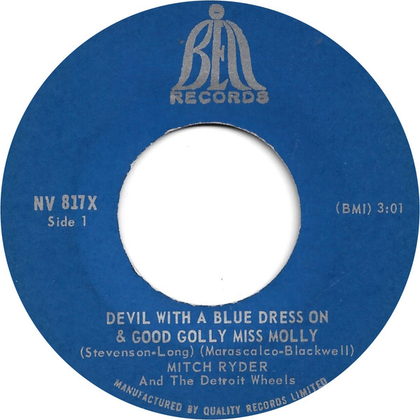 Mitch Ryder & The Detroit Wheels - Devil With A Blue Dress On & Good Golly Miss Molly | Bell Records (NV 817X) - main