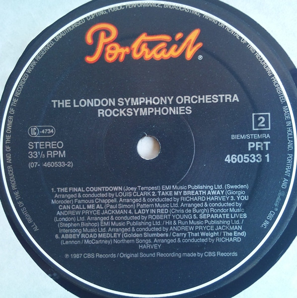 London Symphony Orchestra - Rock Symphonies | Portrait (PRT 460 533 1) - 4
