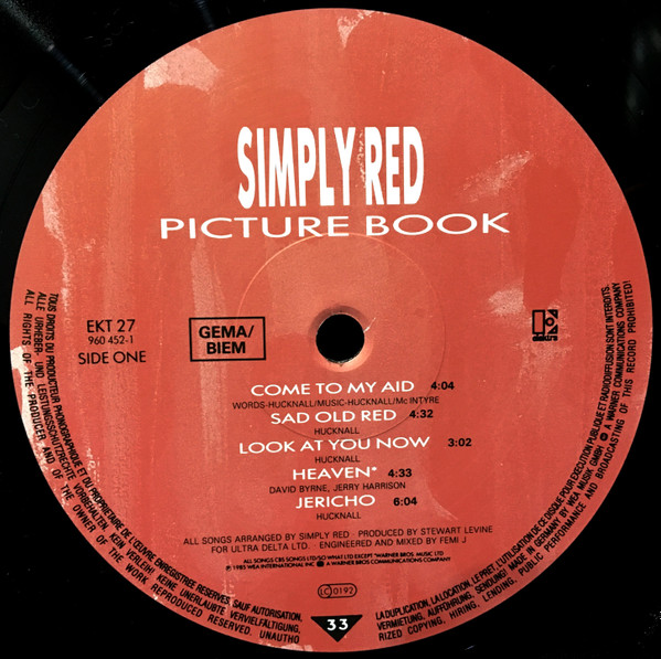 Simply Red - Picture Book | Elektra (EKT 27) - 3