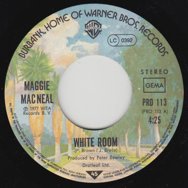 Maggie MacNeal Featuring Jan Akkerman - White Room | Warner Bros. Records (PRO 113) - 3