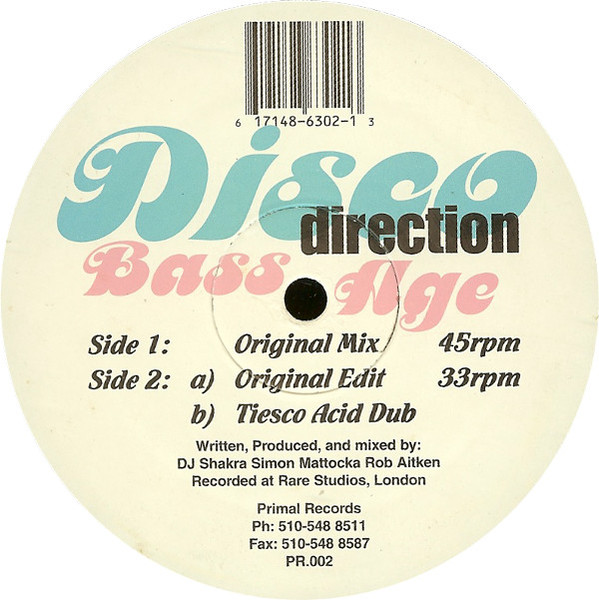 Disco Direction - Bass Age | Primal Records (PR.002)