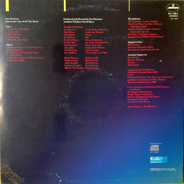Van Morrison - Inarticulate Speech Of The Heart | Mercury (811 140-1) - 2