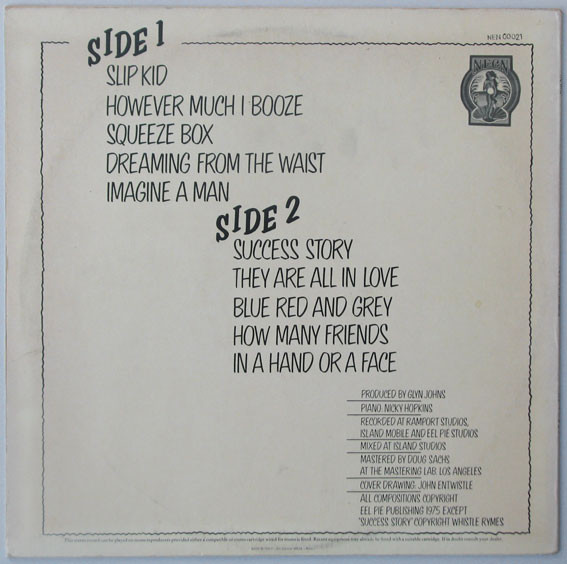 The Who - The Who By Numbers | RCA (NEN 00021) - 2