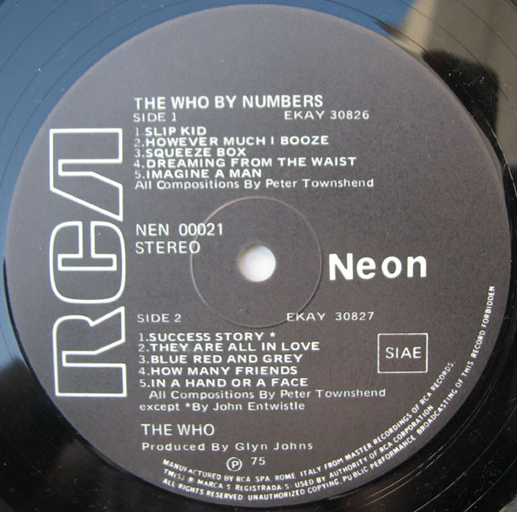 The Who - The Who By Numbers | RCA (NEN 00021) - 4