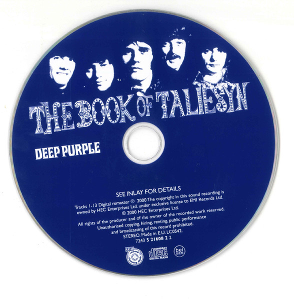 Deep Purple - The Book Of Taliesyn | EMI (7243 5 21608 2 2) - 4 Deep Purple - The Book Of Taliesyn | EMI (7243 5 21608 2 2) - 4