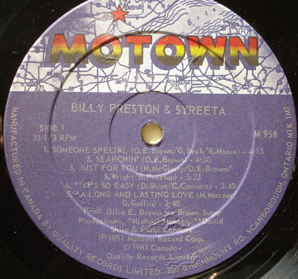 Billy Preston & Syreeta - Billy Preston & Syreeta | Motown (M 958) - 3