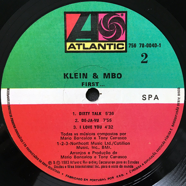 Klein & M.B.O. - First... | Atlantic (756 78-0040-1) - 4