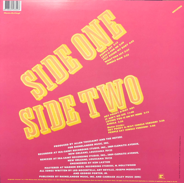 The Meters - Rejuvenation | Music On Vinyl (MOVLP858) - 2 The Meters - Rejuvenation | Music On Vinyl (MOVLP858) - 2