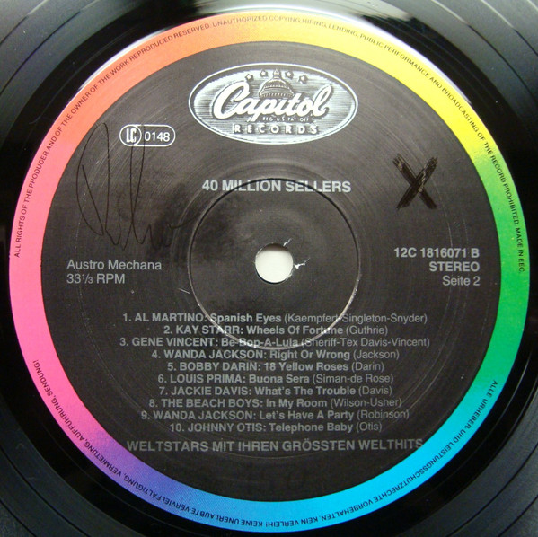 Various - 40 Million Sellers Weltstars Mit Ihren Grössten Welthits | Capitol Records (12C 1816071) - 4
