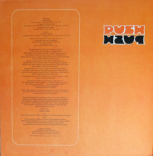 Herbie Mann - Push Push | Embryo Records (SD 532) - 3 Herbie Mann - Push Push | Embryo Records (SD 532) - 3