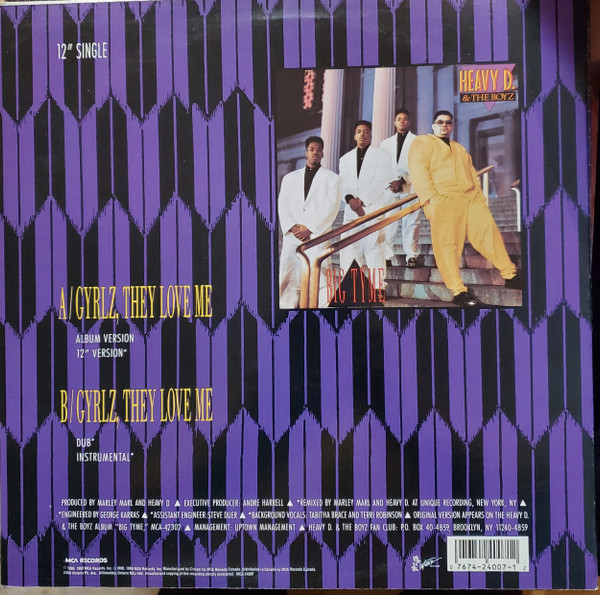 Heavy D. & The Boyz - Gyrlz, They Love Me (12") [Vinyl] | Uptown Records (MCA 24007) - 2