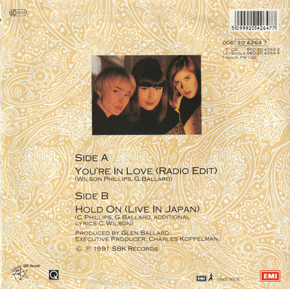 Wilson Phillips - You're In Love | SBK Records (006-20 4264 7)