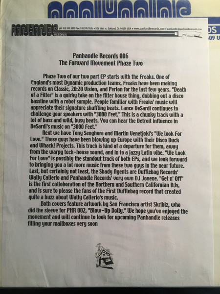 Various - The Forward Movement - Phaze 2 | Panhandle Records (PHR 006) - 3 Various - The Forward Movement - Phaze 2 | Panhandle Records (PHR 006) - 3