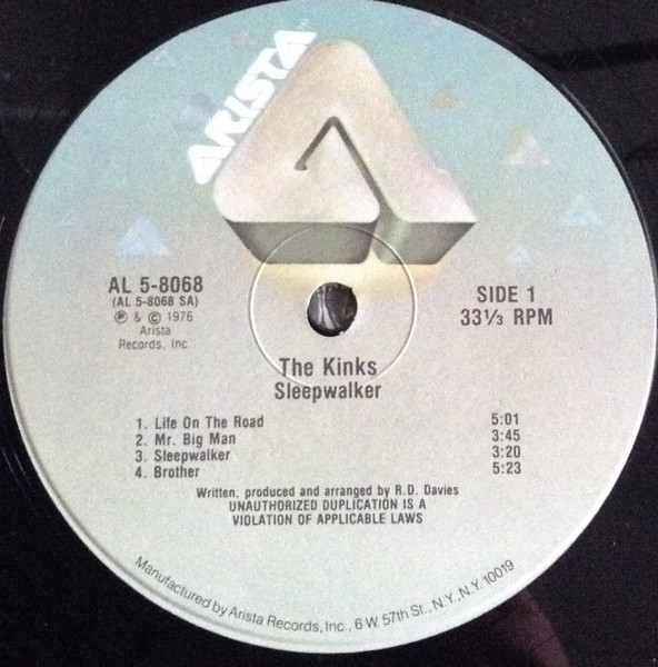 The Kinks - Sleepwalker | Arista (AL5-8068) - 4 The Kinks - Sleepwalker | Arista (AL5-8068) - 4