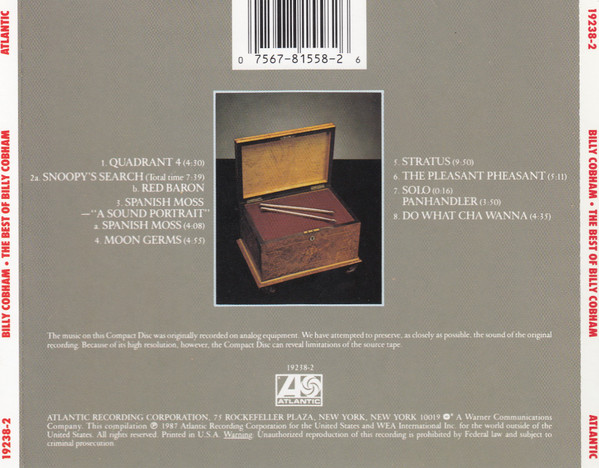 Billy Cobham - The Best Of Billy Cobham | Atlantic (19238-2) - 2
