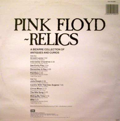 Pink Floyd - Relics - A Bizarre Collection Of Antiques & Curios | Axis (AX 701290) - 2 Pink Floyd - Relics - A Bizarre Collection Of Antiques & Curios | Axis (AX 701290) - 2