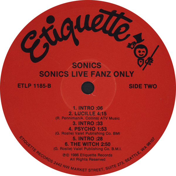 The Sonics - Live / Fanz Only | Etiquette Records (ETLP 1185) - 4 The Sonics - Live / Fanz Only | Etiquette Records (ETLP 1185) - 4