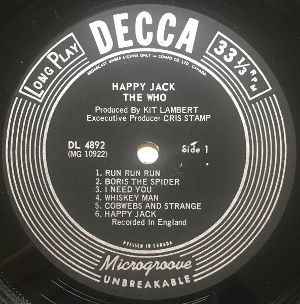 The Who - Happy Jack | Decca (DL 4892) - 3 The Who - Happy Jack | Decca (DL 4892) - 3