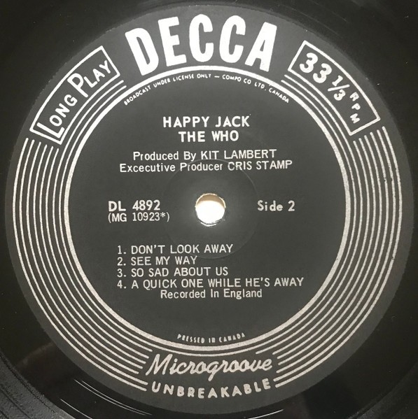 The Who - Happy Jack | Decca (DL 4892) - 4 The Who - Happy Jack | Decca (DL 4892) - 4