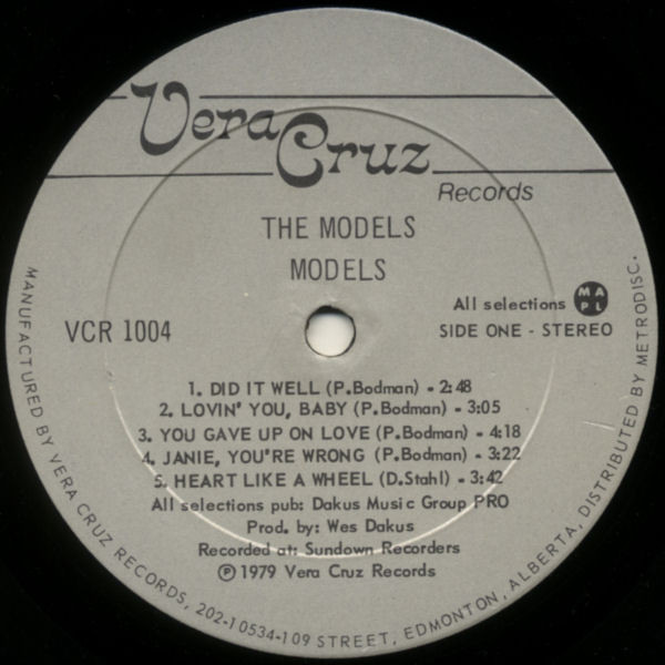 The Models - Models | Vera Cruz Records (VCR-1004) - 3 The Models - Models | Vera Cruz Records (VCR-1004) - 3