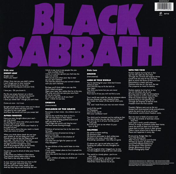 Black Sabbath - Master Of Reality | Sanctuary (BMGRM055LP) - 2