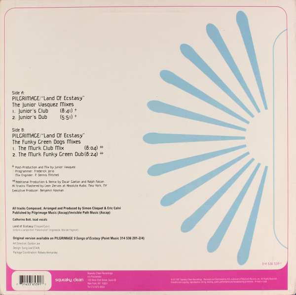 Pilgrimage - Land Of Ecstasy | Squeaky Clean Recordings (314 536 539-1) - 2