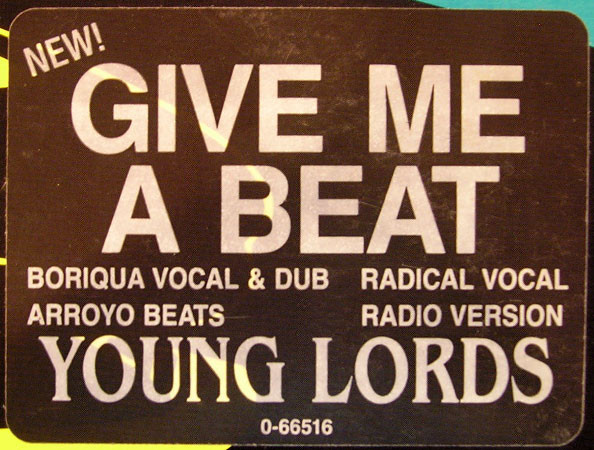Young Lords - Give Me A Beat | Select Records (0-66516) Young Lords - Give Me A Beat | Select Records (0-66516)