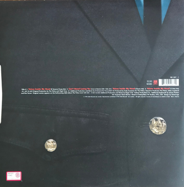 The Police - Can't Stand Losing You (Live) | A&M Records (581 037 - 1) - 2 The Police - Can't Stand Losing You (Live) | A&M Records (581 037 - 1) - 2