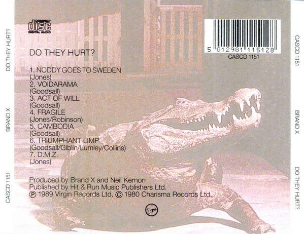 Brand X - Do They Hurt? | Virgin (CASCD 1151) - 2 Brand X - Do They Hurt? | Virgin (CASCD 1151) - 2