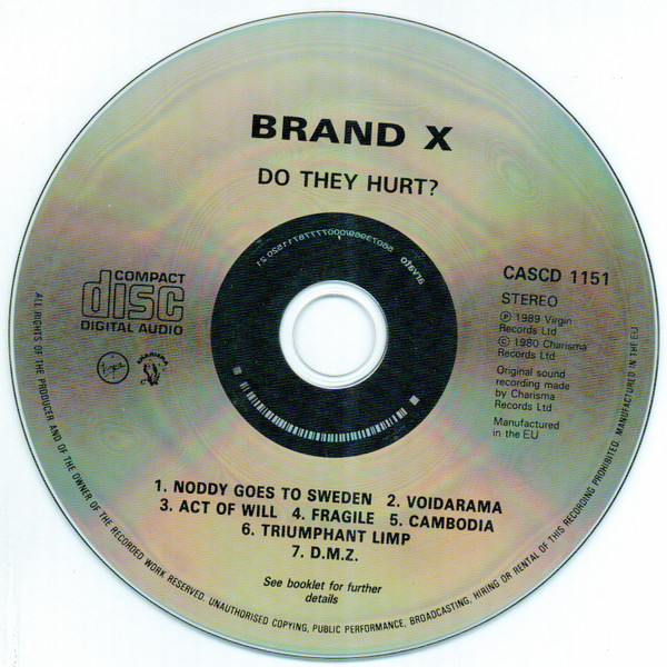 Brand X - Do They Hurt? | Virgin (CASCD 1151) - 3 Brand X - Do They Hurt? | Virgin (CASCD 1151) - 3
