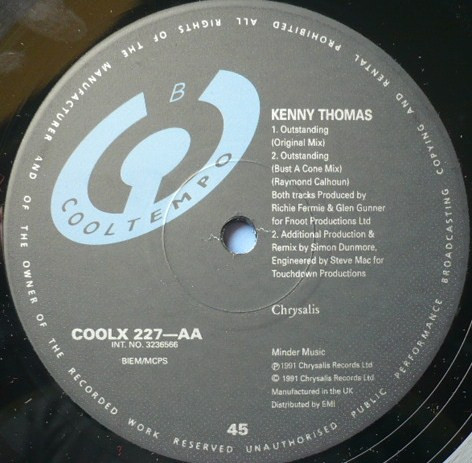 Kenny Thomas - Outstanding (The Mixes) | Cooltempo (COOLX 227) - 2