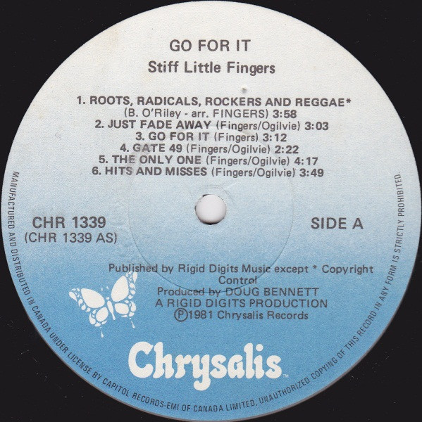 Stiff Little Fingers - Go For It | Chrysalis (CHR 1339) - 3