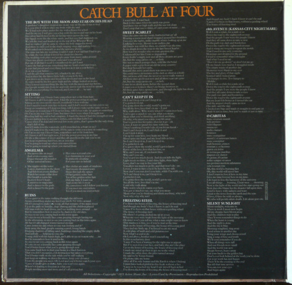 Cat Stevens - Catch Bull At Four | A&M Records (SP 4365) - 2 Cat Stevens - Catch Bull At Four | A&M Records (SP 4365) - 2