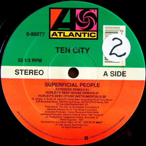 Ten City - Superficial People | Atlantic (0-86077) - 2