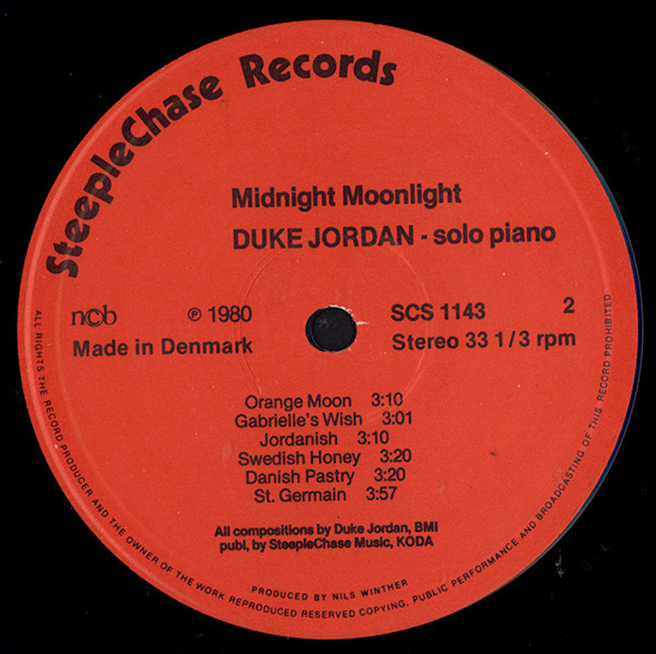 Duke Jordan - Midnight Moonlight | SteepleChase (SCS 1143) - 4