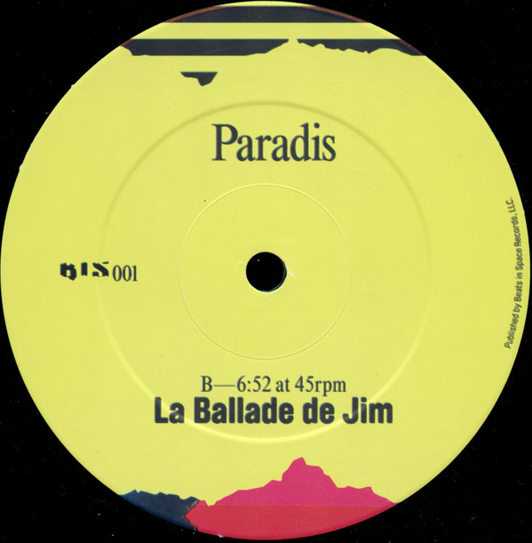 Paradis - Parfait Tirage b/w La Ballade De Jim | Beats In Space Records (BIS001) - 3