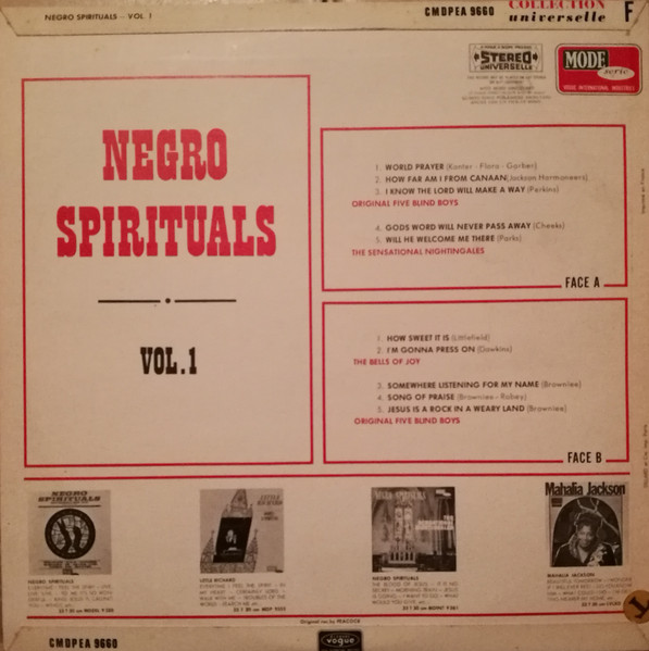 Various - Negro Spirituals Vol. 1 | Mode Serie (9660) - 2