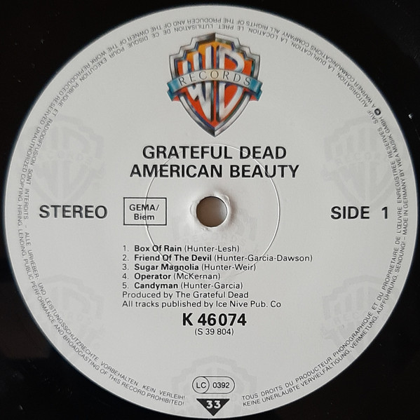 The Grateful Dead - American Beauty | Warner Bros. Records (46 074) - 3