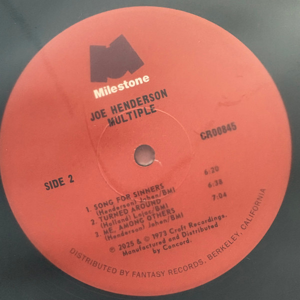 Joe Henderson - Multiple | Milestone (CR00845) - 4