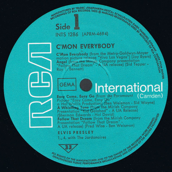 Elvis Presley - C'mon Everybody | RCA International (INTS 1286) - 3 Elvis Presley - C'mon Everybody | RCA International (INTS 1286) - 3