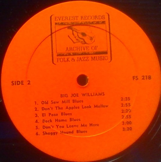 Big Joe Williams - Big Joe Williams | Everest Records Archive Of Folk & Jazz Music (FS-218) - 4 Big Joe Williams - Big Joe Williams | Everest Records Archive Of Folk & Jazz Music (FS-218) - 4