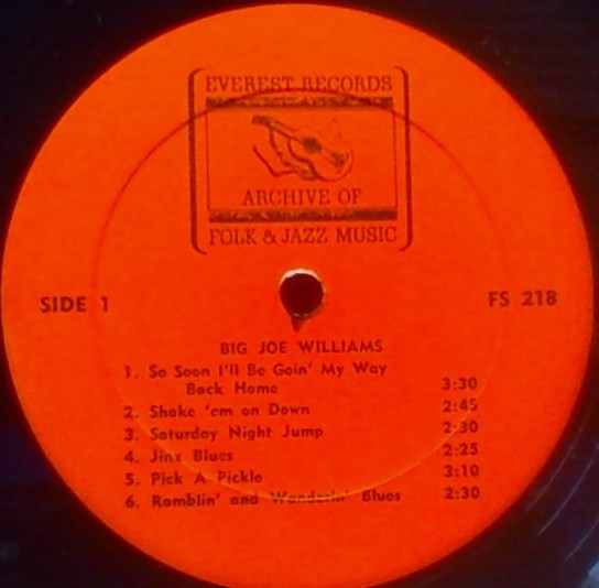 Big Joe Williams - Big Joe Williams | Everest Records Archive Of Folk & Jazz Music (FS-218) - 3 Big Joe Williams - Big Joe Williams | Everest Records Archive Of Folk & Jazz Music (FS-218) - 3