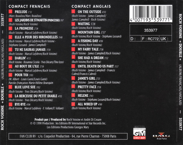 Roch Voisine - Double | Les Editions Productions Georges Mary (353977) - 2