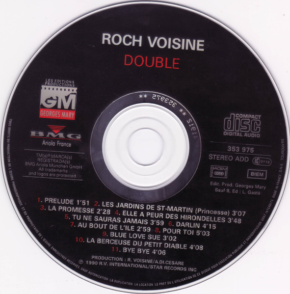 Roch Voisine - Double | Les Editions Productions Georges Mary (353977) - 3