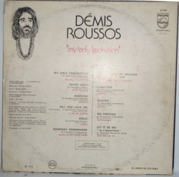 Demis Roussos - My Only Fascination | Philips (40.089) - 3