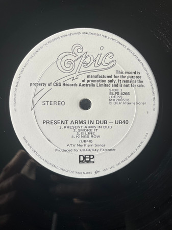 UB40 - Present Arms In Dub | Epic (ELPS 4266)
