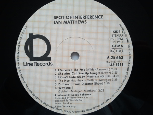 Iain Matthews - Spot Of Interference | Line Records (6.25 663) - 2 Iain Matthews - Spot Of Interference | Line Records (6.25 663) - 2